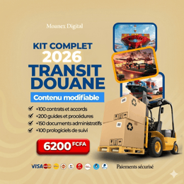 Le Kit Transit Douane et Import-Export et certification