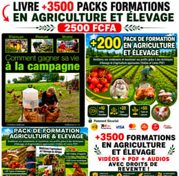 ✨️MÉGA PACK DE LIVRES + 350 PACKS DE FORMATIONS EN AGRICULTURE ET ÉLEVAGE AVEC DROIT DE REVENTE🎊