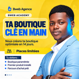 Ta boutique de produits digitaux optimisée, clé en main, en 14 jours