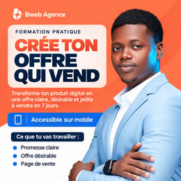 Transforme ton produit digital en une offre claire, désirable et prête à vendre en 7 jours.