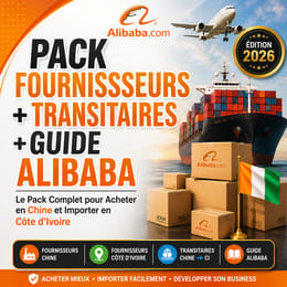 📦 PACK FOURNISSEURS + TRANSITAIRES + GUIDE ALIBABA