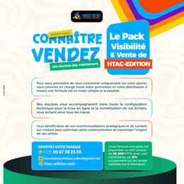 Faites vous connaître - Pack Visibilité & Vente | HTAC-EDITION