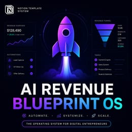Revenue Blueprint OS — Système Notion Tout-en-Un pour Entrepreneurs Digitaux