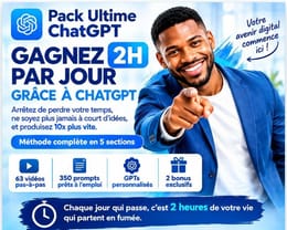 GAGNEZ 2H PAR JOUR GRÂCE À CHATGPT " Gain de temps, plus d'idées et produit plus rapidement "