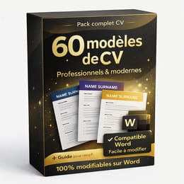 Pack de 60 Modèles de CV Professionels  Modifiables + Bonus🎁