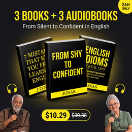 From Silent to Confident in English: 3 Books + 3 Audiobooks to Speak Without Freezing