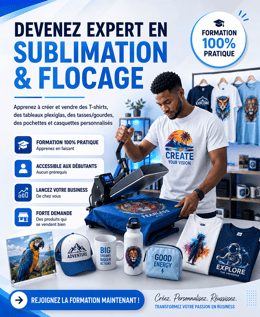 La Formation Ultime en Sublimation et Flocage : Créez, Personnalisez et Vendez Vos Propres Produits