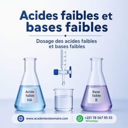 Acides et bases faibles : Dosage des acides faibles et bases faibles