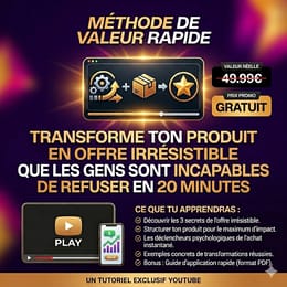 Transforme ton produit en machine de vente grâce à la méthode de l’offre irrésistible en 20 minutes