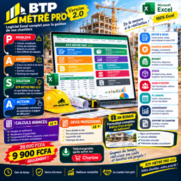 Logiciel Excel BTP MÉTRÉ PRO