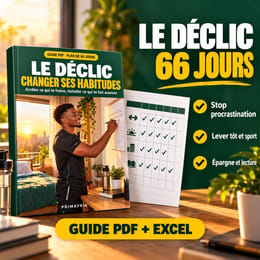 Le Déclic : changer ses habitudes en 66 jours (guide + traqueur Excel)