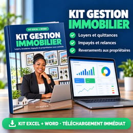 Kit Gestion Immobilier : loyers, impayés, quittances et reversements sur Excel