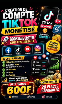 Création de compte Tiktok monetisé