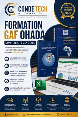🔥 Formation Complète GAF OHADA 2026 | PDF + Excel + Exercices Corrigés + Modèles Professionnels