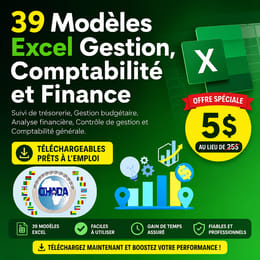 39 Modèles Excel pour Gestion, Comptabilité et Finance (OHADA)