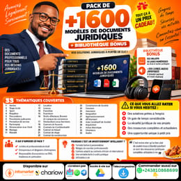 PACKS DE +1600 MODÈLES DE DOCUMENTS JURIDIQUES + BIBLIOTHÈQUES DE DROIT EN BONUS