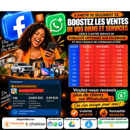 SERVICE DE PUBLICITÉ OPTIMISÉE SUR FACEBOOK ET NOS CANAUX DE COMMUNICATION