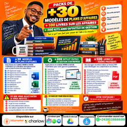 PACKS DE +30 MODELES DE PLANS D’AFFAIRES ET BONUS