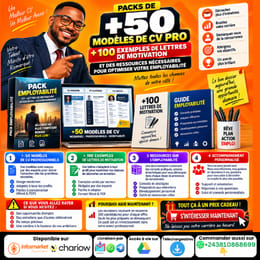 PACK DES CV, LM ET E-BOOKS  POUR OPTIMISER VOTRE EMPLOYABILITÉ