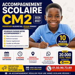 ACCOMPAGNEMENT SCOLAIRE CM2 - 2026-2027