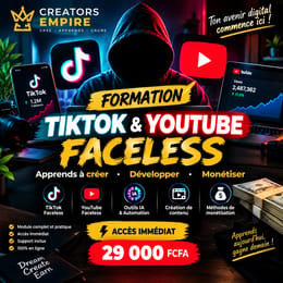 Arrêtez de lutter, monétisez Faceless sur TikTok & YouTube en 30 jours
