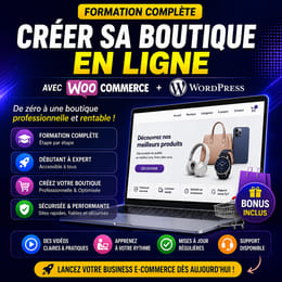 DÉVELOPPER SA BOUTIQUE EN LIGNE AVEC WORDPRESS & WOOCOMMERCE