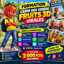 CRÉER DES VIDÉOS FRUITS IA 3D VIRALES