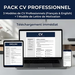 3 Modèles de CV + 1 Lettre de Motivation