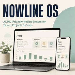 ⚡ Nowline OS — Notion Productivity System for Freelancers & Busy Professionals