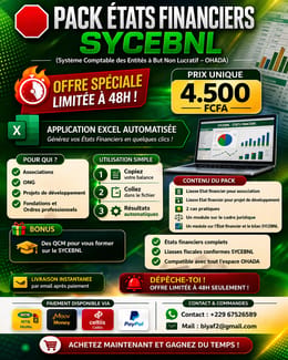 Pack États Financiers SYCEBNL Automatisé