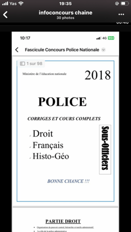 Fascicules police niveau bac