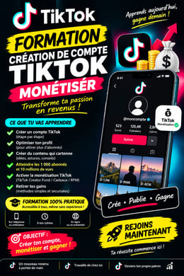 🚀 TikTok Money Master – Formation Compte TikTok Monétisé 💰