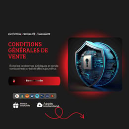 Je vais rédiger vos conditions générales de vente (CGV) adaptées à votre activité