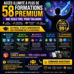 Pack de 58 formations + 58 apps premium
