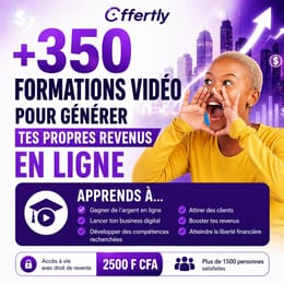 MÉGA RESSOURCES : +350 FORMATIONS ET LOGICIELS AVEC DROIT DE REVENTE. Accès à vie