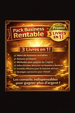Pack de 3 livres de business rentable en Afrique