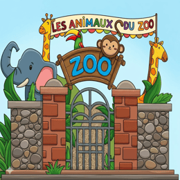 FICHE DE COLORIAGE  : LES ANIMAUX DU ZOO N°1