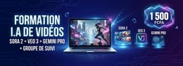 FORMATION I.A DE VIDÉOS AVEC SORA 2 +VEO3 + GEMINI PRO + GROUPE DE SUIVIS