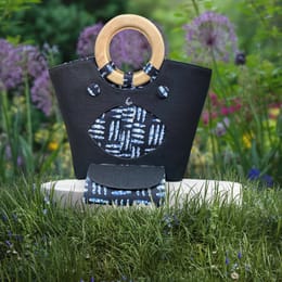 Sac à main élégant avec portefeuille assorti - Style africain L