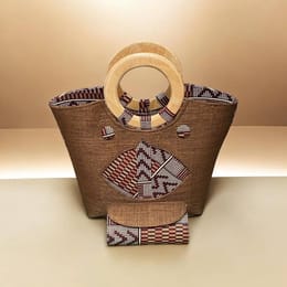 Sac à main élégant avec portefeuille assorti - Style africain