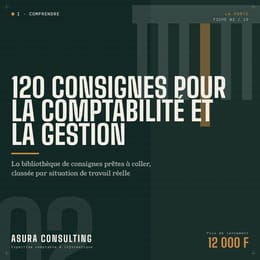 120 CONSIGNES POUR LA COMPTABILITÉ ET LA GESTION
