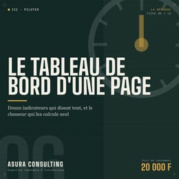 LE TABLEAU DE BORD D'UNE PAGE
