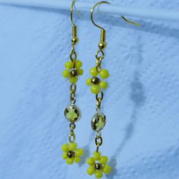 Boucles d'oreilles en perles marguerites
