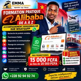 Formation Pratique Alibaba de A à Z – Accompagnement WhatsApp