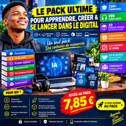 🚀 LE PACK ULTIME POUR APPRENDRE, CRÉER & SE LANCER DANS LE DIGITAL