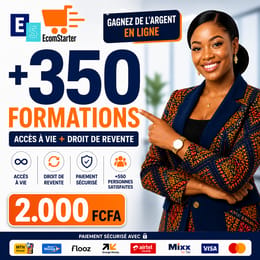 +350 Formations Digitales pour Apprendre et Générer des Revenus en Ligne (Accès à Vie + Revente)