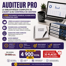 AUDITEUR PRO — KIT COMPLET DE L'AUDIT & DU CONTROLE DE GESTION (+500 Documents)