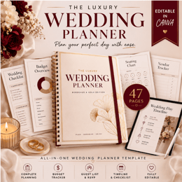 The Luxury Wedding Planner — Editable Canva Template