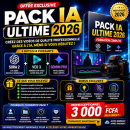 🔥 Pack IA Ultime 2026 : Sora 2 + Veo 3 + Gemini Pro + Formation