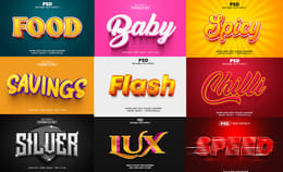60 - 3D TEXT PSD